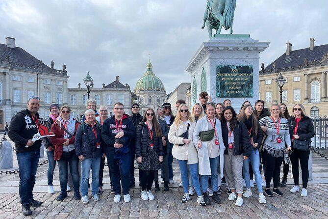 Copenhagen Walking Tour with Food Testing (smorrebrod dish & snap) - Amalienborg Palace Museum and the current royal home