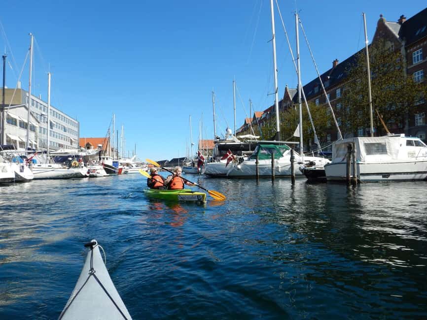 Kayak Tour in Copenhagen Harbor - June, July and August - Kayaks and instruction: stable doubles, possible singles, and real safety rules