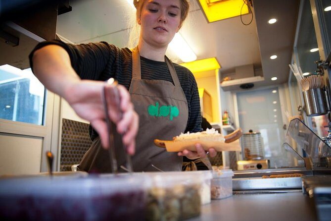 The Copenhagen Culinary Experience Food Tour - Beer at Nørrebro Bryghus, then an organic hot dog near the Round Tower